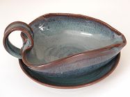 Owens, M. L., Gravy Bowl with Plate, 20th C